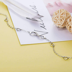 Billie Bijoux 925 Argento sterling Braccialetto alla caviglia con A-silver