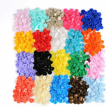 Carica l'immagine nel visualizzatore di Gallery, Kit da 300 Bottoni a Pressione e Pinze in Metallo, 20 Colori, in Plastica