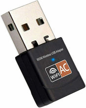 Carica l'immagine nel visualizzatore di Gallery, Mini Adattatore WiFi Dual Band 2.4 Ghz 5.8 Ghz, AC 600Mbps Rete Dongle Portatile