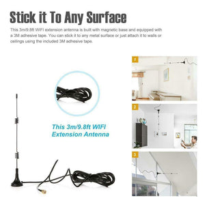 Cavo di prolunga per antenna WiFi Tonton 10FT / 3M 7dBi con base magnetica...