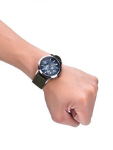 Carica l&#39;immagine nel visualizzatore di Gallery, 2 pezzi di ricambio in nylon cinturini orologi, verde militare e nero 22 mm