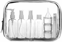 Carica l&#39;immagine nel visualizzatore di Gallery, Set da viaggio con contenitori per cosmetici lozioni creme da 100 ml, 10 pezzi