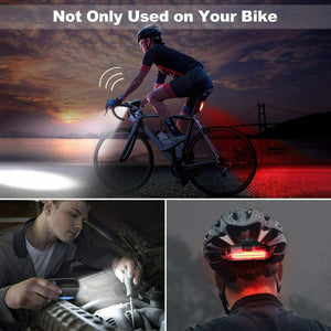 Luci LED per bicicletta, Faro impermeabile IP65 ricaricabile da USB, Luminoso