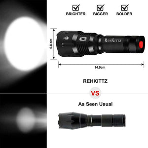 Torcia LED Potente Torce Alta Potenza Militare, Lumen Elettrica,Militare...