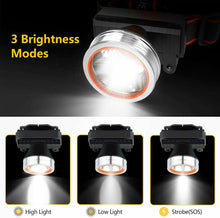 Carica l&#39;immagine nel visualizzatore di Gallery, Lampada frontale ricaricabile tramite USB, Super luminosa 2000 Lm, Regolabile