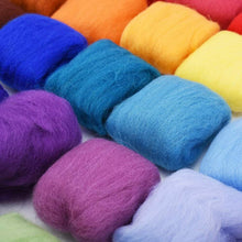 Carica l'immagine nel visualizzatore di Gallery, 36 x Lana cardata colorata per attività decorative, 10 Aghi per ricamo, Punta