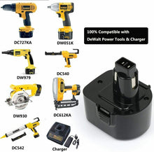 Carica l'immagine nel visualizzatore di Gallery, Batteria sostitutiva Ni-MH 12 V 3.5 Ah per utensili elettrici DeWalt DC DE DW