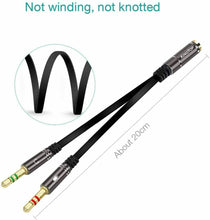 Carica l&#39;immagine nel visualizzatore di Gallery, Sdoppiatore per cuffie e microfono, Adattatore splitter attacco jack 3.5 mm 3pin