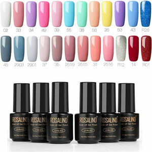 ROSALIND Smalto Semipermanente per Unghie 24pzs Set di Smalti Gel ra24-set1