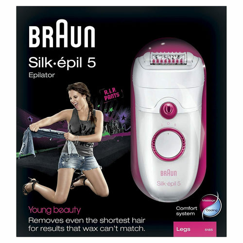 Braun Silk-Epil 5 5185 Power Epilatore Elettrico Con Accessori e Pochette