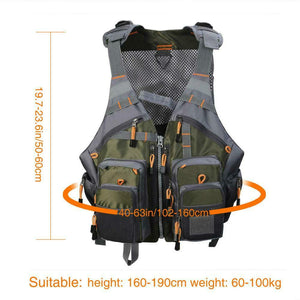 PELLOR Gilet da Pesca, Multi-Tasca Maglia Traspirante Giubbino Pesca La di...