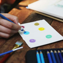 Carica l'immagine nel visualizzatore di Gallery, Zenacolor 72 Matite Colorate Acquerellabili, Numerate, con Pennello in 72