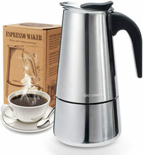 Carica l'immagine nel visualizzatore di Gallery, Godmorn Caffettiera Moka, Espresso in Acciaio INOX per Induzione...