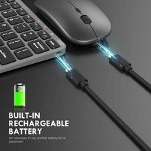 Carica l'immagine nel visualizzatore di Gallery, Inphic - Set di tastiera e mouse wireless ricaricabili, ultra sottile e Grey