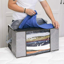 Carica l'immagine nel visualizzatore di Gallery, 3 x Scatole per vestiti, Organizzatore pieghevole per armadi, 60x35x40 cm Grigio