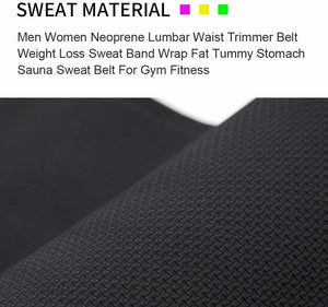 Fascia snellente dimagrante in neoprene per addominali busto, Uomo e donna, Nero