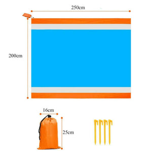 YZCX Coperta da Picnic Spiaggia Extra Grande 210x200cm Arancione-200x250cm