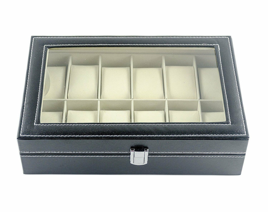 Scatola Porta Orologi con 12 scompartimenti per 12 Orologi, 30 x 20 x 8 cm