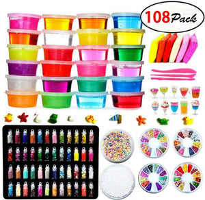 Fai da Te Fluffy Slime Kit -24 Colori per Ragazze Ragazzi 24