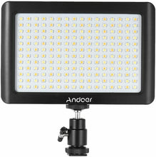 Carica l'immagine nel visualizzatore di Gallery, Luce fotografica 192 LED per fotocamera DSLR, Illuminazione dimmerabile batterie