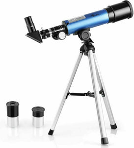 Telescopio Per Bambini E Principianti ALEEFNOON – 20X/60X, Diametro 50mm, Con Treppiede E Bussola, Per Osservare Stelle E Natura