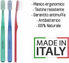 Carica l'immagine nel visualizzatore di Gallery, Spazzolino Ecologico Antimuffa MADE IN ITALY Manico realizzato con fibre di...