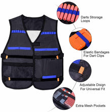 Carica l&#39;immagine nel visualizzatore di Gallery, 2 x Gilet tattico, Gioco con pistole compatibile per accessori Nerf + 80 dardi