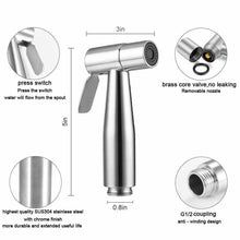 Carica l'immagine nel visualizzatore di Gallery, Spruzzatore ad Alta Potenza, Doccetta a mano per Bidet, Lavandino, Acciaio Inox