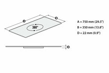 Carica l&#39;immagine nel visualizzatore di Gallery, Base Girevole in Vetro Temperato per TV e Monitor PC, Dimensioni 750 mm x 350 mm