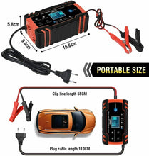 Carica l'immagine nel visualizzatore di Gallery, Caricabatterie per batterie auto da 12 e 24 V, Display LCD, Ricarica rapida 8 A