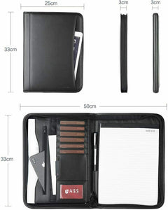 Cartella Porta Documenti A4 Pelle Portablocco Con Pinza, Cartelline Portablocchi