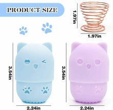 Carica l&#39;immagine nel visualizzatore di Gallery, Beauty Sponge Blender Set Porta Spugna Per Trucco, 2 Pezzi Blu + Viola