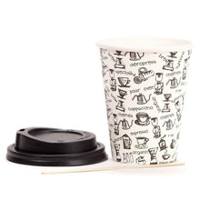 Carica l&#39;immagine nel visualizzatore di Gallery, 80 Bicchieri Carta per Prendere il Caffè – Tazza con Coperchio di 12 80 Sets