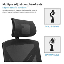 Carica l'immagine nel visualizzatore di Gallery, Hbada Sedia da Ufficio Ergonomica, Scrivania con Poggiapiedi Nero -1
