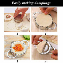 Carica l'immagine nel visualizzatore di Gallery, Kit completo per ravioli, Set in acciaio inox, Pressa e forma circolare cucina