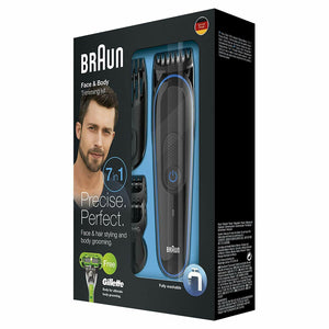 Rifinitore Tutto-In-1 Rasoio Barba Elettrico e Tagliacapelli, Braun MGK3042