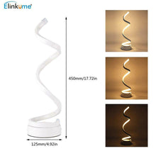 Carica l&#39;immagine nel visualizzatore di Gallery, ELINKUME Lampada da comodino a spirale LED, 12W TL008-bianco-bianco caldo