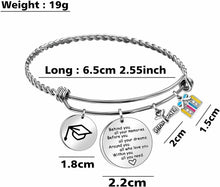 Carica l'immagine nel visualizzatore di Gallery, Angelra Regali di Laurea Bracciale Donna Braccialetto Ciondolo con Behind You