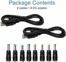 Carica l'immagine nel visualizzatore di Gallery, Cavo USB di alimentazione con spina DC, Connettore e adattatore per notebook