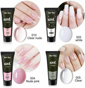 Unghie Kit, 4 Colori Acrygel Gel (Bianco, Rosa Nudo, Trasparente,...