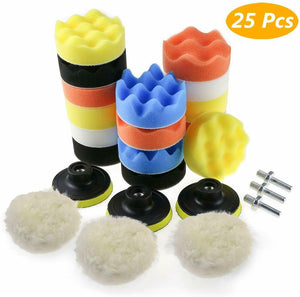 Zaeel Tamponi per lucidatura kit lucidatura auto con adattatore trapano M10 25Pz