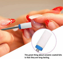 Carica l&#39;immagine nel visualizzatore di Gallery, 7 x Punte per fresa per unghie in ceramica per levigare rimuovere permanente Kit