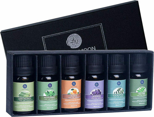 Set di Oli Essenziali Puri con 6 Oli per l’Aromaterapia, 100% Puri, 10 ml ognuno