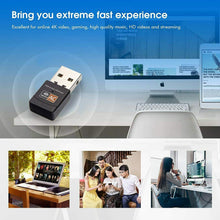 Carica l'immagine nel visualizzatore di Gallery, Mini Adattatore WiFi Dual Band 2.4 Ghz 5.8 Ghz, AC 600Mbps Rete Dongle Portatile
