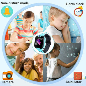 Smartwatch Telefono per Bambini con Lettore Musicale 1GB SD Card BLU