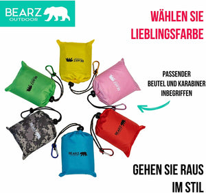 BEARZ Outdoor Coperta da Picnic Impermeabile, Telo PIC Nic Giallo Brillante