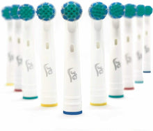 Carica l&#39;immagine nel visualizzatore di Gallery, 8 x Testine compatibili di ricambio per spazzolino elettrico Oral B + Cappucci