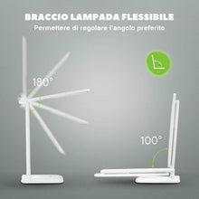 Carica l'immagine nel visualizzatore di Gallery, Lampada Scrivania 42 LED, da Tavolo con Efficienza Energetica Occhi-Cura,...
