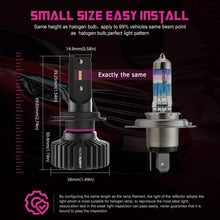 Carica l'immagine nel visualizzatore di Gallery, Lampadine LED con attacco H7 per auto, Potenza 50 W 10000 lm, Luce fredda 6000K