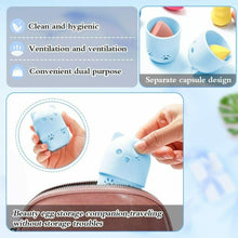 Carica l&#39;immagine nel visualizzatore di Gallery, Beauty Sponge Blender Set Porta Spugna Per Trucco, 2 Pezzi Blu + Viola